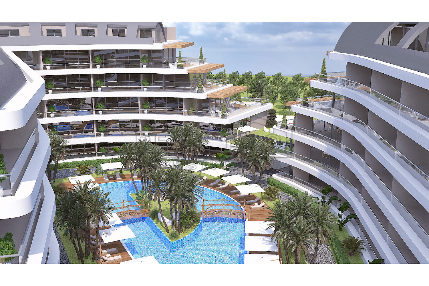 New flats in a modern luxury residence in Alanya Oba